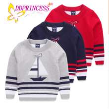 2015 design autumn boy cotton knitted sweater for kids